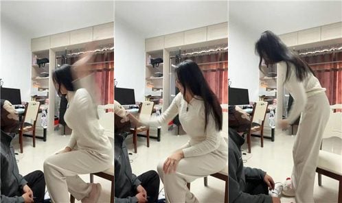 锅盖子 | 羞涩素人女主 毛拖鞋白棉袜辱