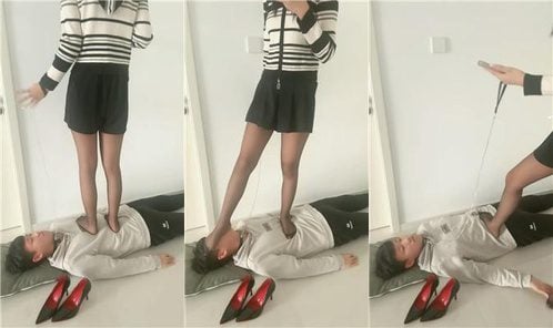 洋洋洋 | 狗链拴狗 黑丝美腿踩踏