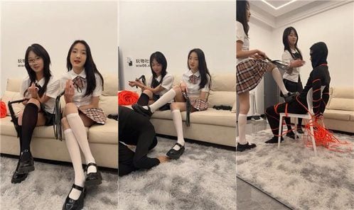 白鹭 | 双S 皮鞋及膝袜强迫虐 重度鞭打 捆绑