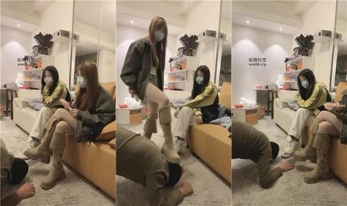 小渔 | 双S 小白鞋 长靴踢踹踩踏