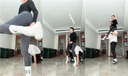 Alice | White socks fitness goddess riding horse and neck special
