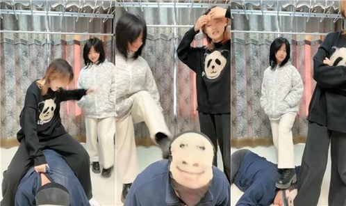 嘿嘿 | 双S 学生妹暴力虐打踢踹老师狗