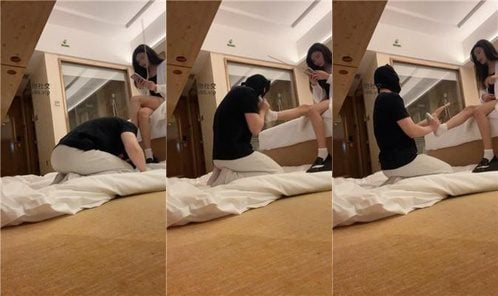 沐沐大大 | 藤条狠抽 皮鞋白袜踩虐气味辱