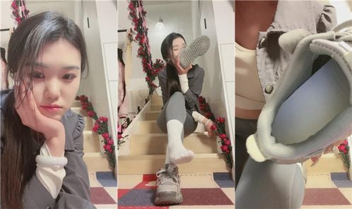 兔兔酱 | 肉丝挑鞋游戏 250420-17