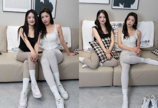 Tianyu Photography | NO 157 Lanlan coffee beans canvas shoes sneakers white cotton socks thin black silk thin meat ribbon video video