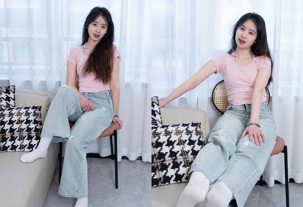 Tianyu Photography | NO 162 Zhizhi leather shoes white cotton socks barefoot with video with video