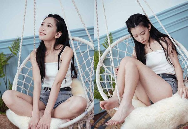 Street shot silk feet | 538 long-legged beauty model Jian Xuan studio shot