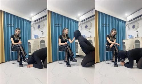 素人挖掘机 | 皮裤女神骑马转胯 全体重踩踏