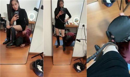 Alice | Riding a horse, dog climbing, long boots, trampling, smelling, licking armpits