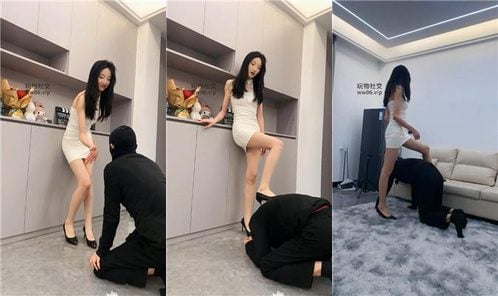 千千 | 礼仪小姐S 转胯狗爬 腿绞 脚插嘴 鞭打