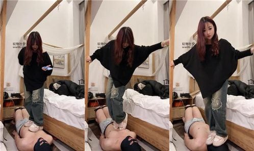 黑兔 | 强制闻臭鞋 休闲鞋黑棉袜跳踩