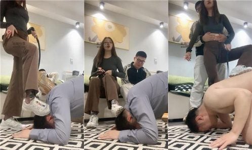 jenn | 情侣主 重度鞭打 脏鞋踩踏 抽耳光舔内裤 双视角版