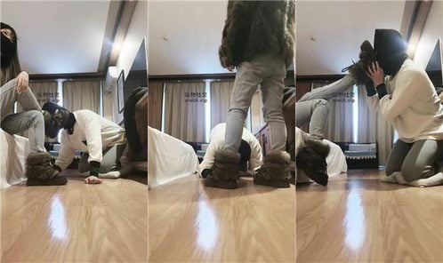 美しいウサギ | 少女 - 白い靴下を踏みつぶし、拷問する家奴隷 bf49711