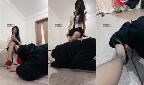 Nan Xi | Humiliation in front of the mirror - beating with a ruler/trampling with high heels and black stockings bf49819