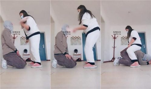 青竹 | 拿拖鞋狂抽耳光