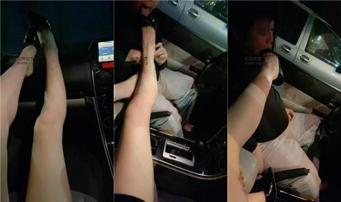 素人星探 | 车内模特S美腿恋足舔 虐乳