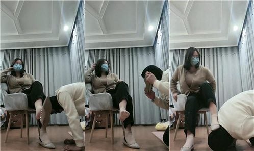 拽拽 | 骑马 铆钉平底鞋短丝踩虐 双视角版