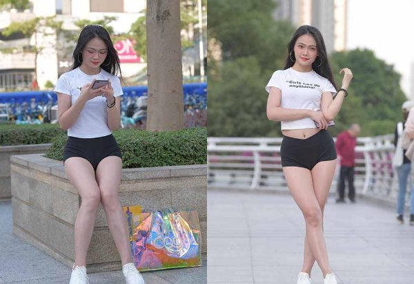 魔镜街拍 | 500 精选街拍 运动热裤美女