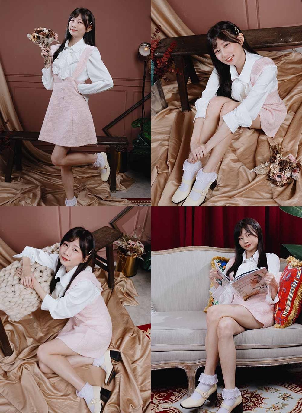 街拍丝足 | 544 长腿美模 朵莉 棚拍可爱连衣裙-视频截图