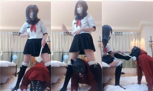 黑心小魔女 | JK学院风-及膝袜踩虐骑马鞭打 bf50451