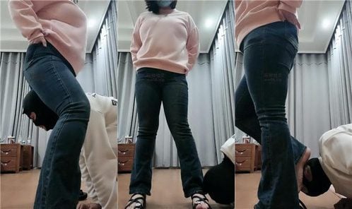 拽拽 | 玉足踩踏-牛仔裤S胯下辱 JS250208-10