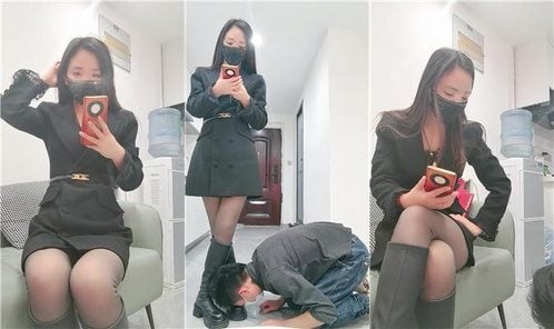 フィッシュマスター｜ロングブーツ・黒絹・踏みつけ・屈辱 - ご褒美聖水 JS250210-1