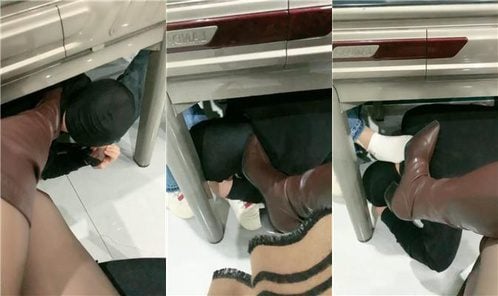 冰柠檬 | 3S-袜子塞嘴/高跟长靴踩/电击鞭打 JS250221-3