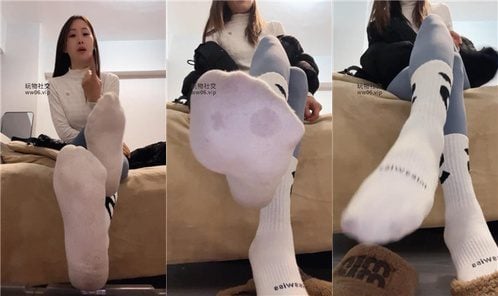 希娜 | 白棉袜瑜伽裤诱惑 250218-23