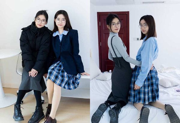 Wulian Media | Fuling Huanhuan Short Boots Leather Shoes Thick Black Stockings Thick Flesh Ribbon Video with Video