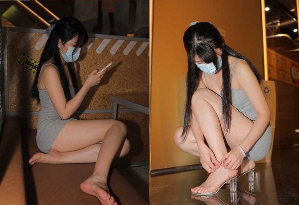 魔镜街拍 | 509 精选街拍 牛男街拍 灰裙女孩