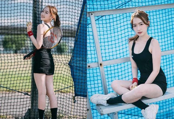 街拍丝足 | 550 长腿美模 柯姿 网球女孩