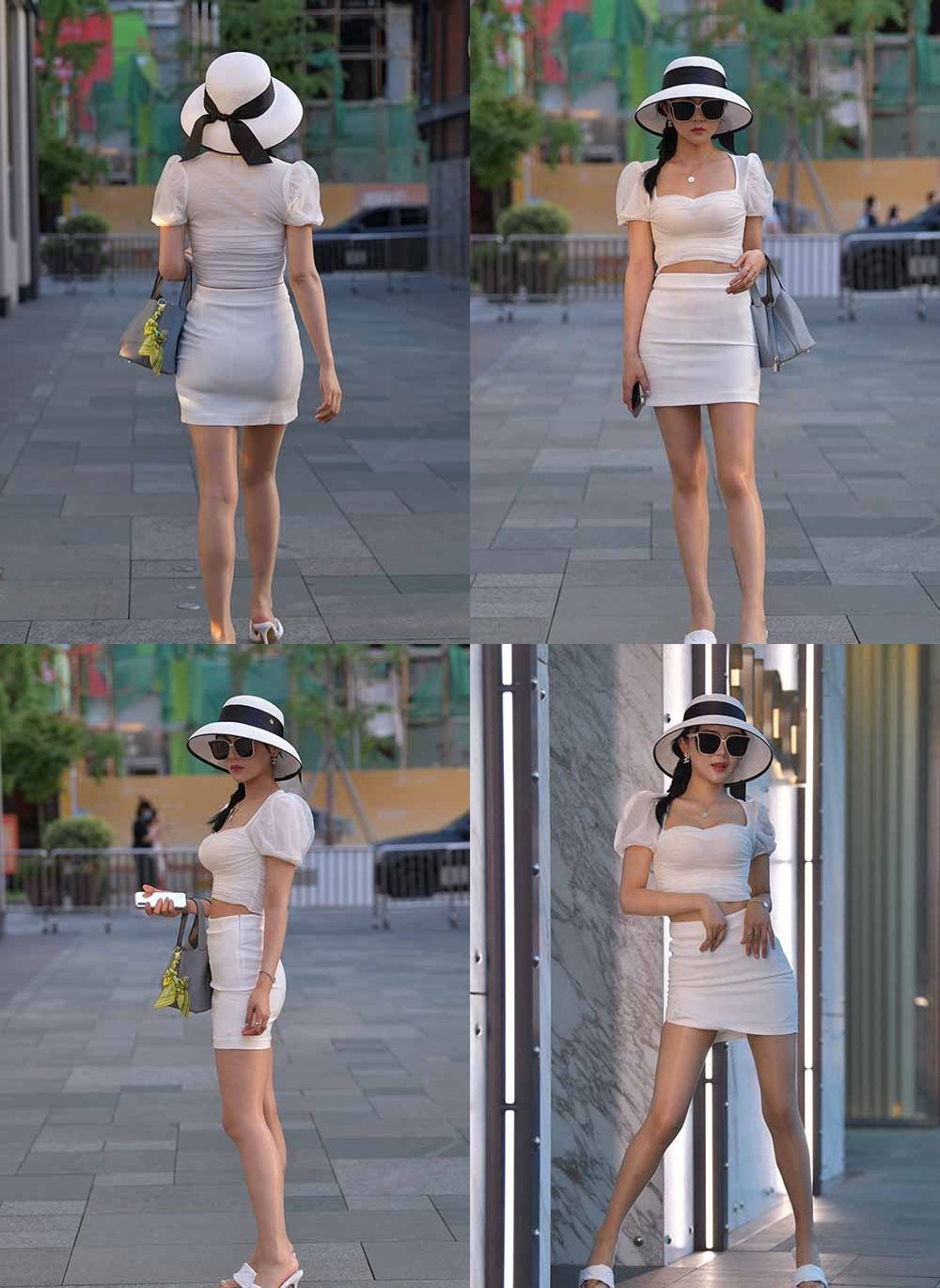魔镜街拍 | 518 精选街拍 白裙美腿亮丝美女-视频截图