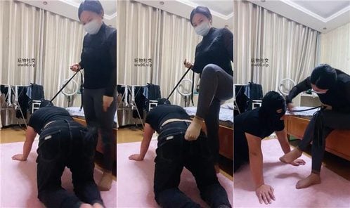 小姨 | 夹子虐乳/狗链遛狗/散鞭抽打 JS250111-13