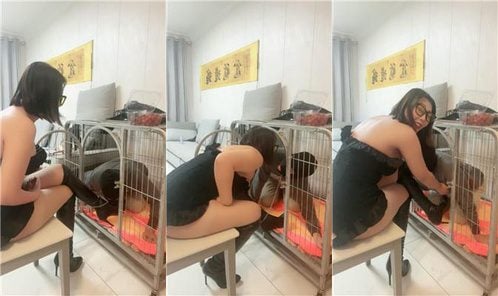 伊兮夫妻 | 囚禁狗笼/强制圣水/暴力虐打踢踹 JS250112-61