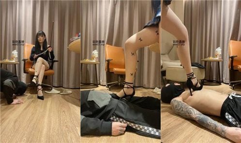 婉纱 | 高跟凉鞋碾压踩纹身大哥 JS250302-33
