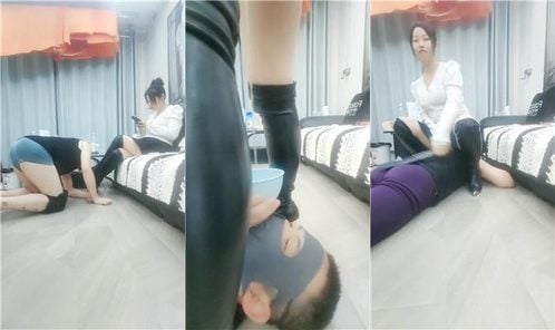 Core Master | High-Heeled Boots Abuse the Feet of the Submissive Husband JS250307-17