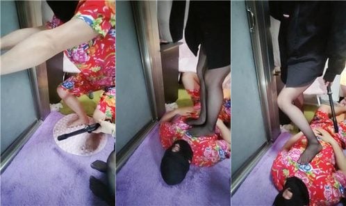 柠檬 | 大花衣的骚狗受刑 JS250308-26