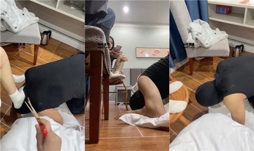 白兔 | 双S-舔不好臭脚就开抽 双视角版 JS250309-14