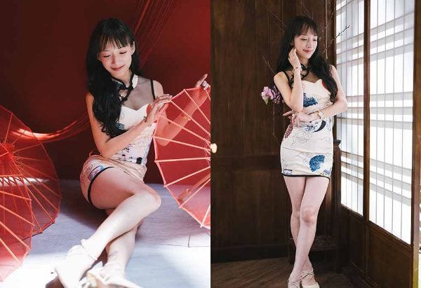 街拍丝足 | 556 长腿美模 轩颖 旗袍