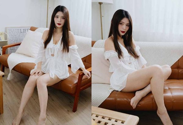 街拍丝足 | 557 长腿美模 筱筱 可爱连衣裙棚拍
