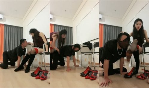 佳佳 | 长靴黑丝脚下踩虐骚奴 bf51296