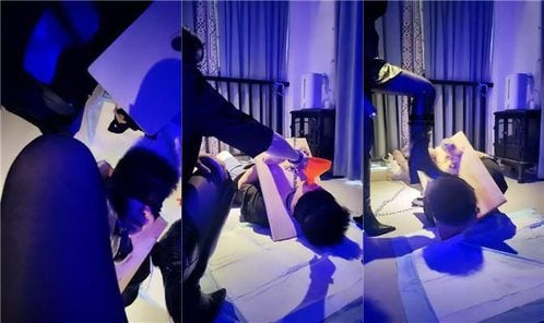 秋大大 | 枷锁囚禁-胶带捆绑强制闻鞋 JS250313-4