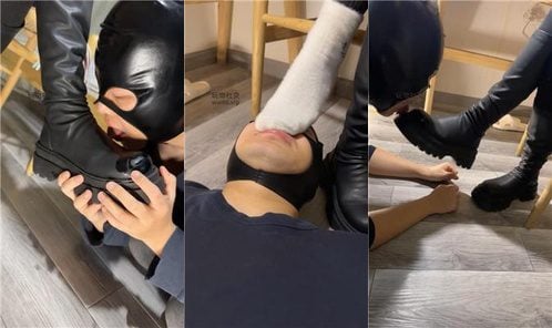 玥野兔 | 长靴白棉袜气味辱贱奴 JS250319-27