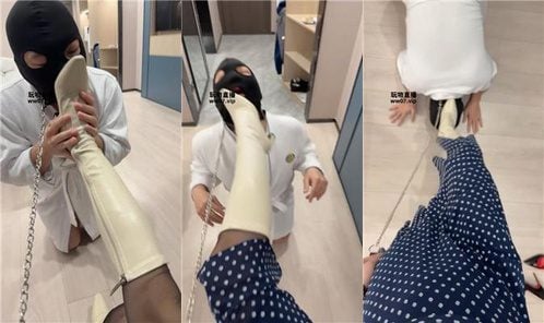 淮柔 | 长靴黑丝踩踏-恋足狂舔 JS250323-9