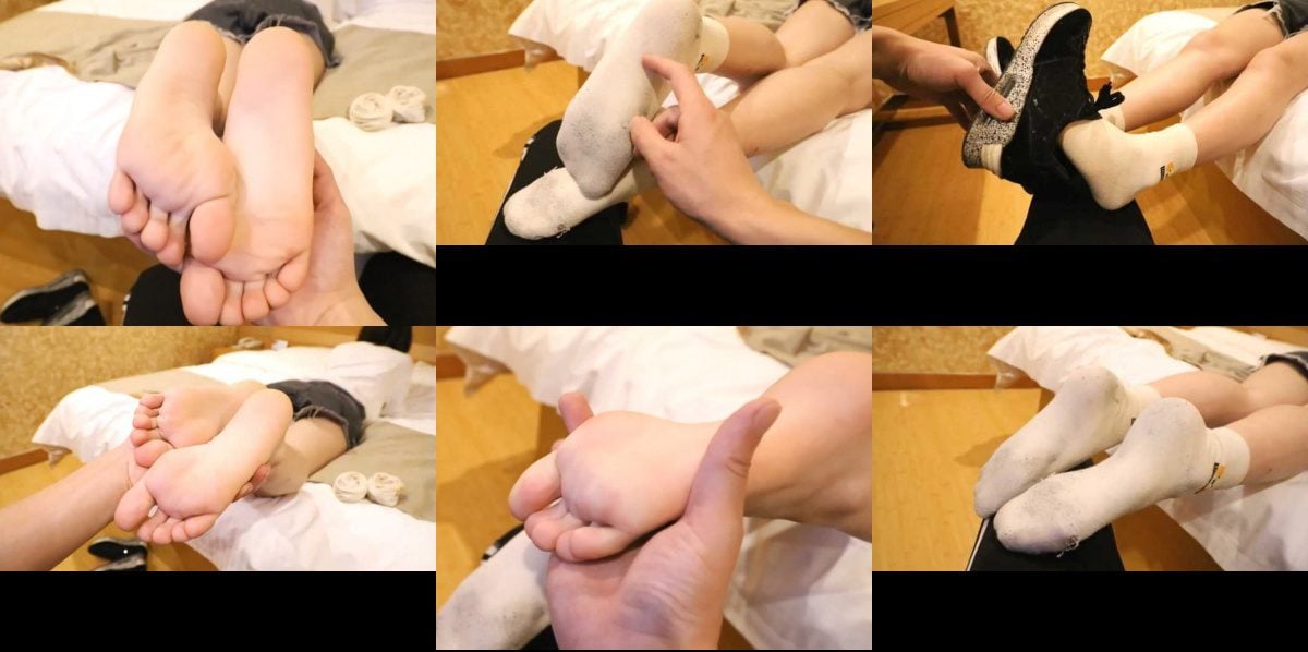 羞涩小姐姐极品玉足穿了多天体育课跑步后的原味白袜 女大学生汗脚 JS251004 13-视频截图