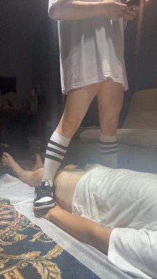 女S板鞋帆布鞋长时间站立踩踏 满身鞋印 ACYC 5054