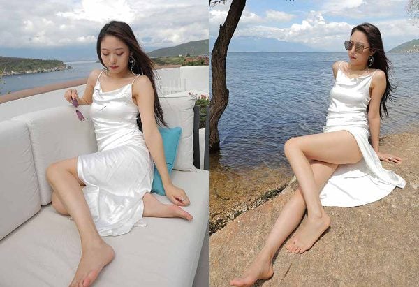 魔镜街拍 | 570 精选街拍 凯恩旅拍摄影 第1篇 海边的白裙女孩 带视频 带视频