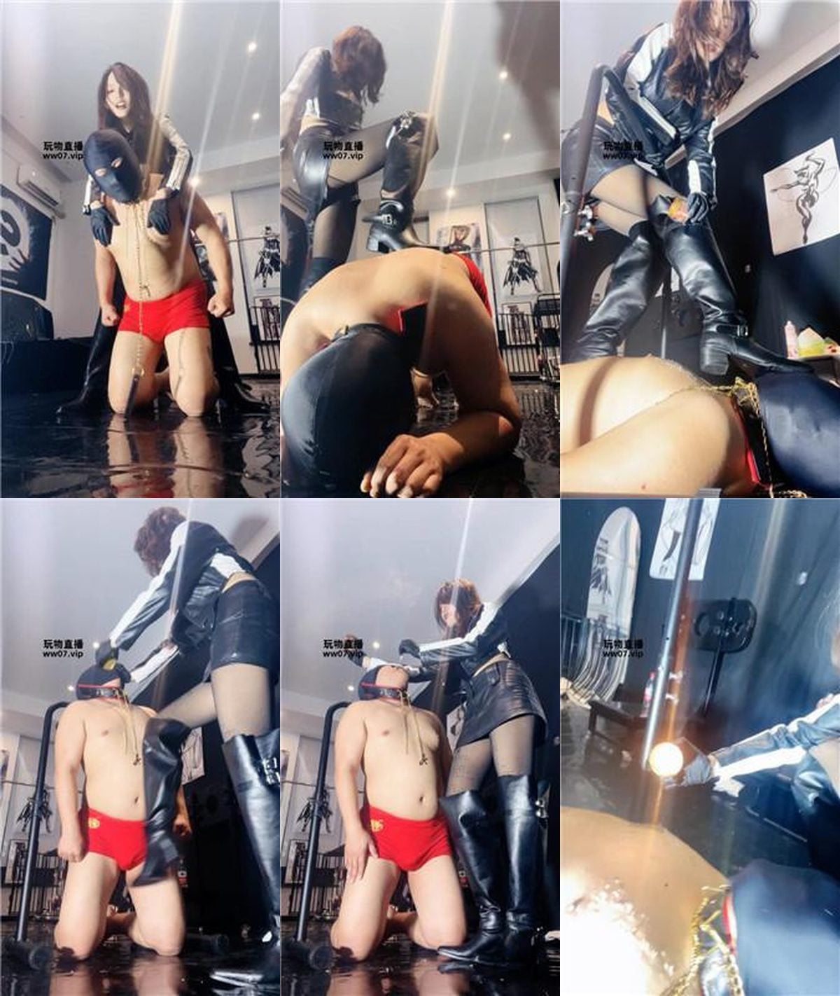 Ni Xiaozhu | High-heeled boots kicking - riding a dog - candle wax dripping bf52124