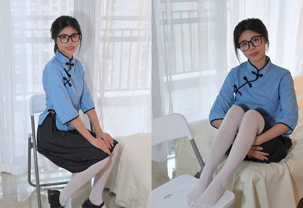 凝思摄影 | 木木 民国校服 过膝袜 小皮鞋 带视频 带视频