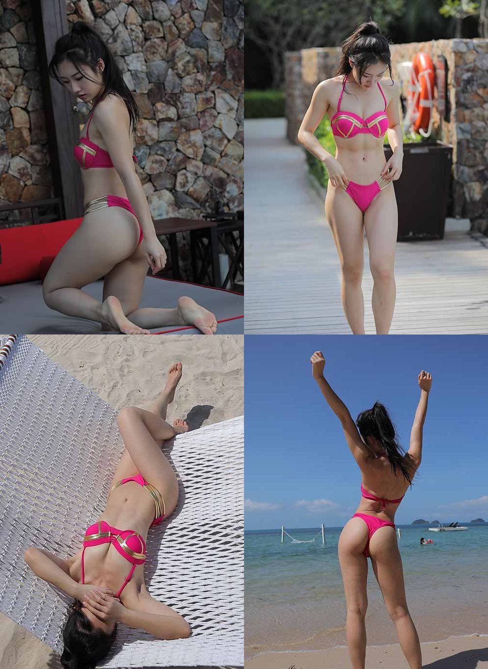 魔镜街拍 | 591 精选街拍 凯恩Samui旅拍 第六篇 紫金比基尼美女 带视频 带视频-视频截图